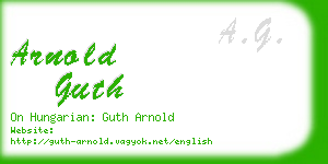 arnold guth business card